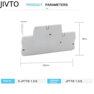 D-PTTB 1.5/S End Cover PTTB1.5/S Double Level Connector Din Terminal Block Accessories 1.5mm Plastic Barrier End Plate