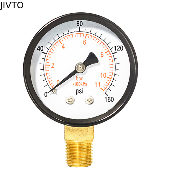 Air 2 Inch 50MM Y-50 160Psi General Pressure Gauges 1/4''NPT Bottom