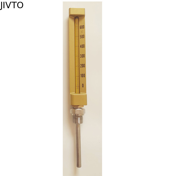 Liquid Temperature 600C 150mm Industrial Glass Thermometers 1/4'' NPT