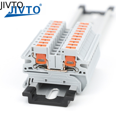 PTV 2.5 DIN محطة السكك الحديدية بلوك الدخول الجانبي الدفع في الاتصال 2.5mm2 26-12AWG الكابلات الأسلاكية