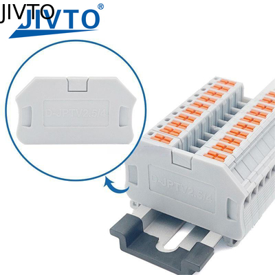 D-PTV 2.5/4 غطاء النهاية لتوجيه الموصلات الجانبية PTV 2 Push-in Wire Connector Electrical DIN Terminal Block